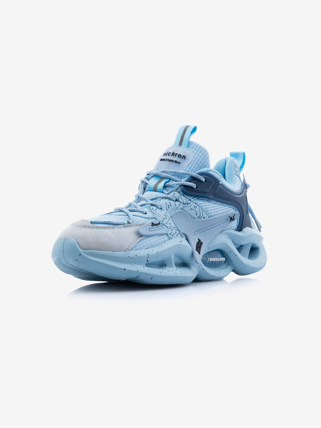 Nickron Singalmaha Sky Sneakers – Sky blue chunky sole sneakers for men